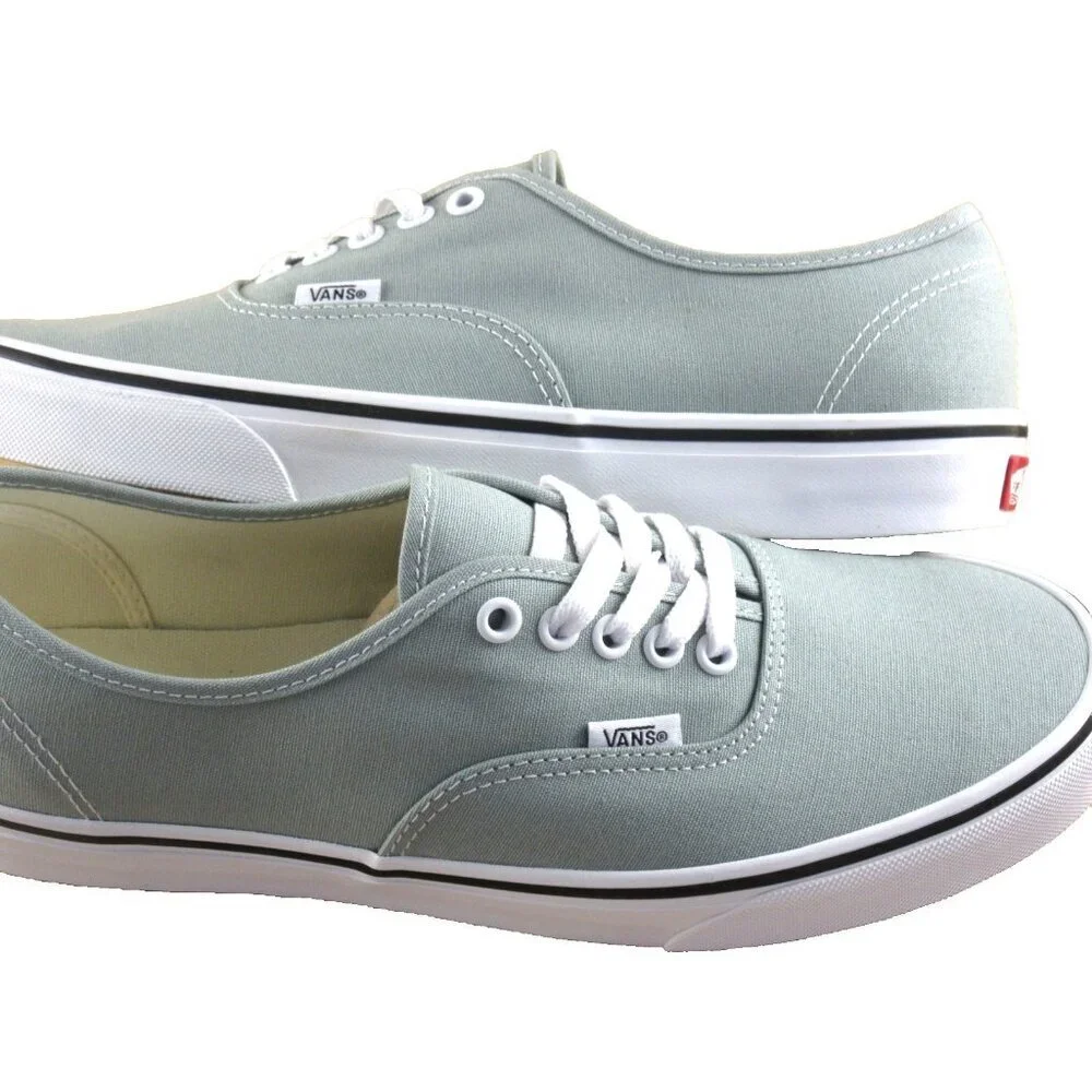 Vans Men's Authentic Color Theory Pure Grey Canvas Lace up shoes Sizes NIB